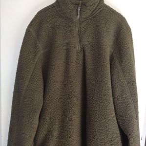 Alpine Sherpa fuzzy 1/4 zip sweater size XL